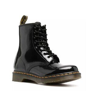Dr. Martens 1460 Classic Patent Leather Combat Boots Black Women's size 8 - NEW